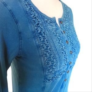Lucky Brand Lace Detail Knit Top